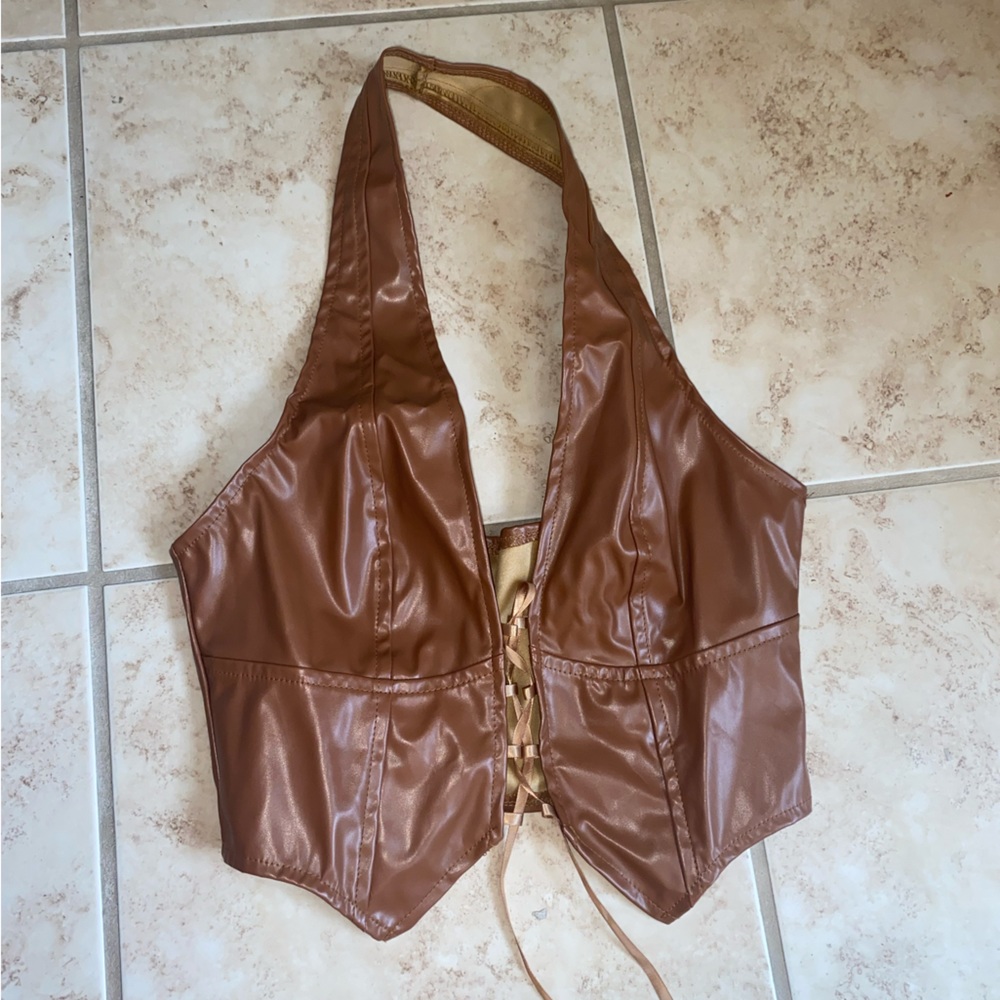 Leather Crop Top